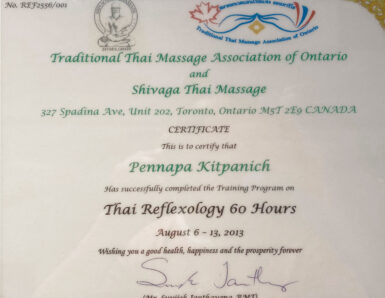 Traditional Thai and Shivaga Massage Certificate